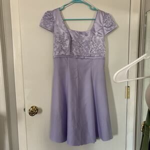 Mori Lee Vintage Purple Dress USA Size 12 Cropped Mini Dress Prom